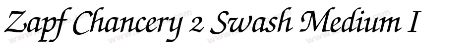 Zapf Chancery 2 Swash Medium Italic字体转换